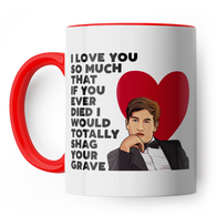 Red Handle Grave Mug